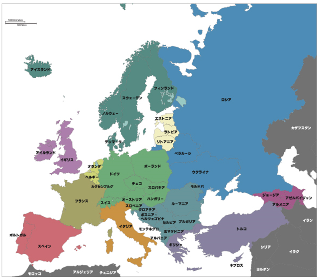ヨーロッパの地理と国々