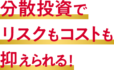 分散投資でリスクもコストも抑えられる！